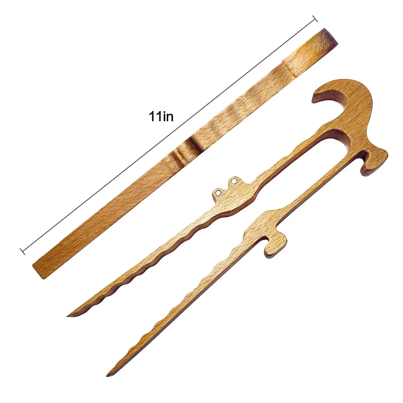 Crocodile Wooden Toaster Tongs 2-Pack 11