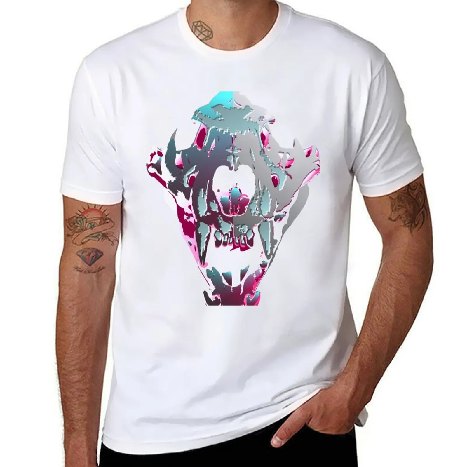 

t Skull man t shirt cotton custom Tiger heavy man T-Shirt shirt casual t shirt print