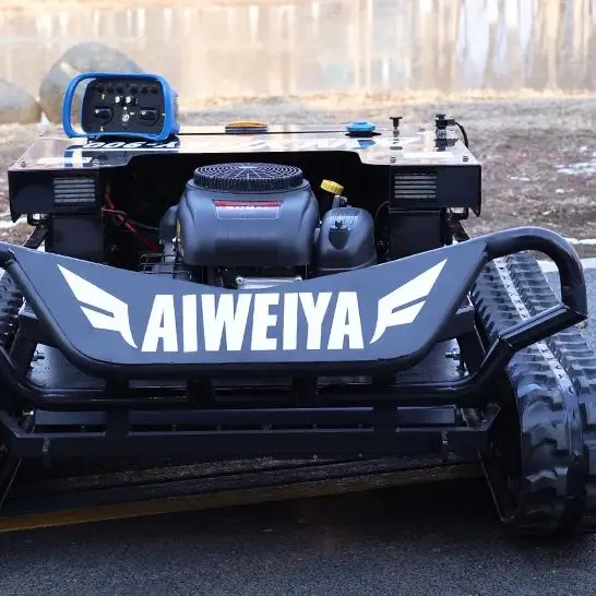 

Customized Industrial All-terrain RC Large-horsepower 4-Stroke Cordless Self Propelled Lawn Mower Garden Crawling Robot