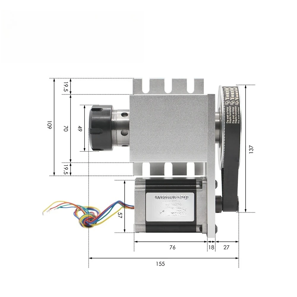 Customization ER32 Chunk 4th Axis CNC Dividing Head Rotation 6:1 a Axis/ a Axis Kit for Mini CNC Router
