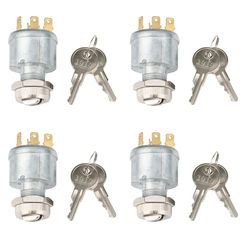

4X For EZGO TXT Ignition Switch, Starter Switch Key Fits Golf Cart 33639-G01,Golf Cart Accessories