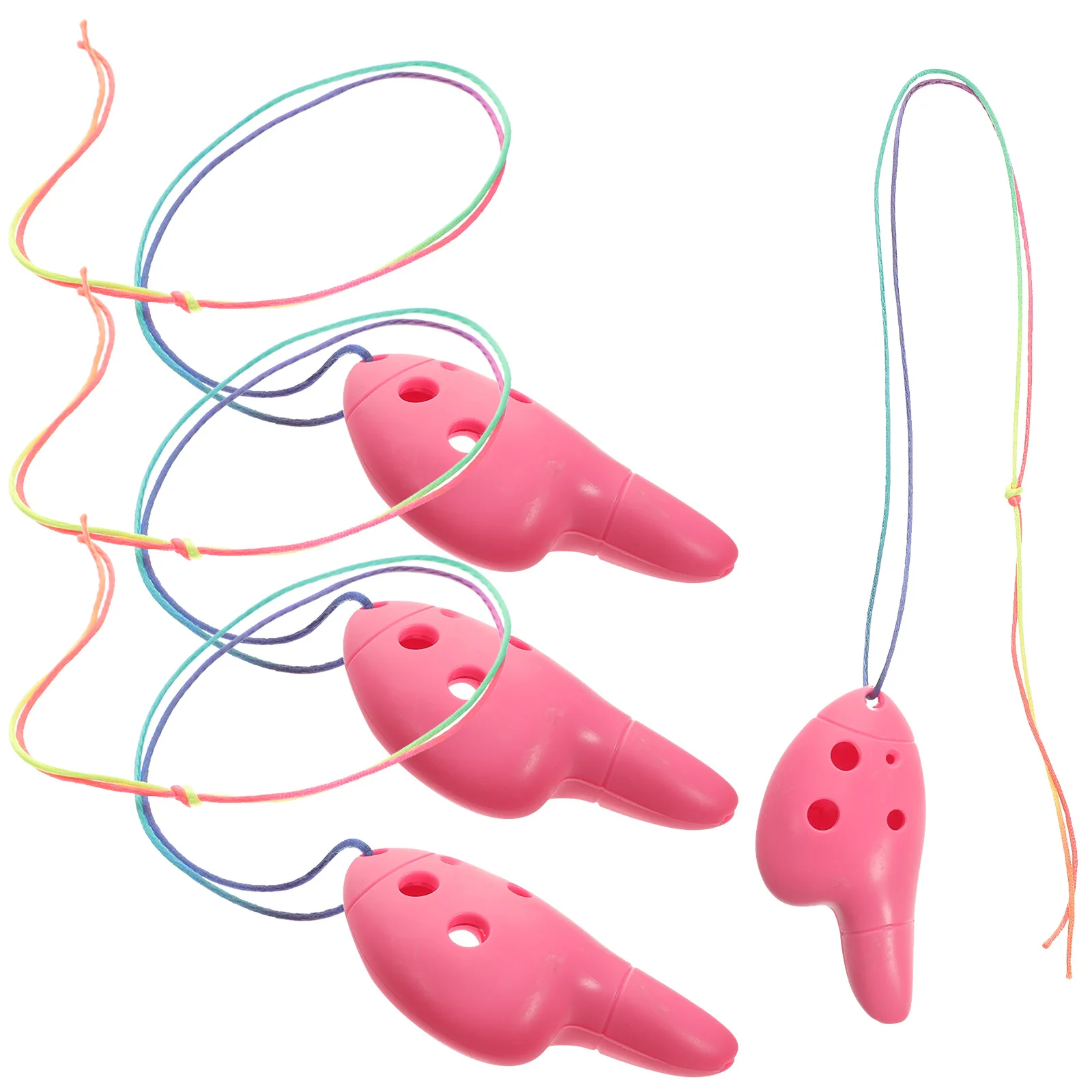 

4Pcs Beginner Ocarina 6 Hole Plastic Practice Musical Instrument Portable Music Instrument Gift Ocarina