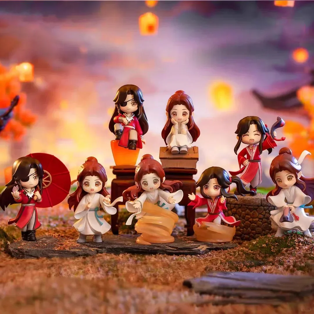 Genuine Heavenly Official Blessing Xie Lian Hua Chneg San Lang Lucky To Meet You Series Blind Box Figures Model Anime Toys Gift