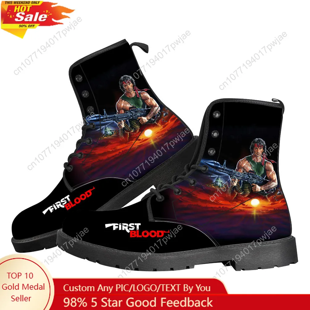 

John Rambo F-First B-Blood Casual Boots Mens Womens Teenager Shoes Retro Street 3D water proof Boot Outdoor Customize Made Boots