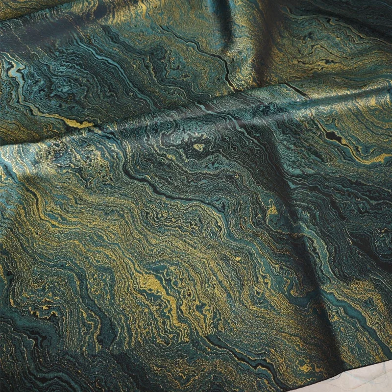 Deep Green Gilded Years Lacquer Painting Fluid Art Chinese Style Hanfu Horse Face Skirt Designer Fashion Fabric