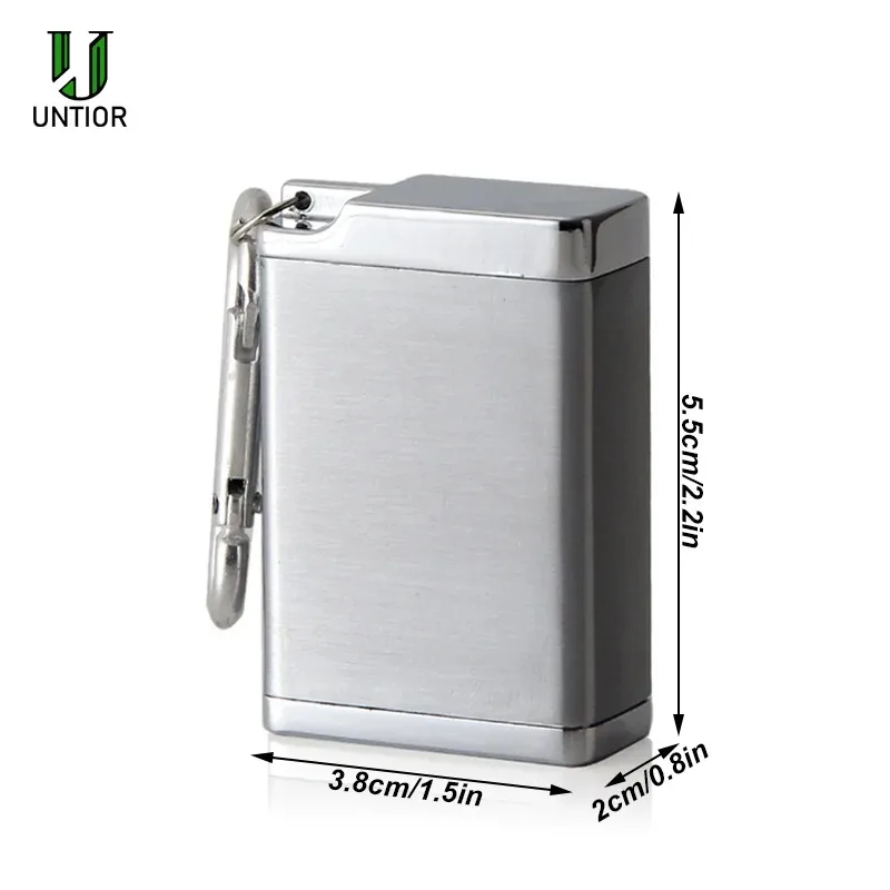 UNTIOR Mini Portable Ashtray Cigarette Keychain Outdoor Use Pocket Smoking Smoking Ash Tray with Lid Key Chain for Travelling