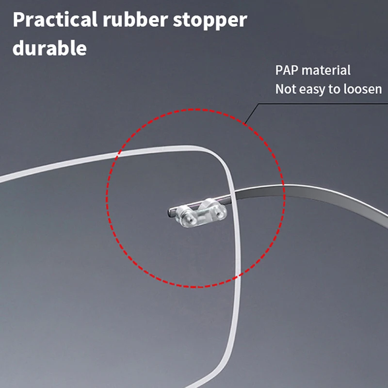 100 ชิ้น/ชุด จุกยางคู่สำหรับแว่นตาไร้กรอบ อะไหล่สำหรับแว่นสายตา อุปกรณ์เสริมสำหรับแว่นตา