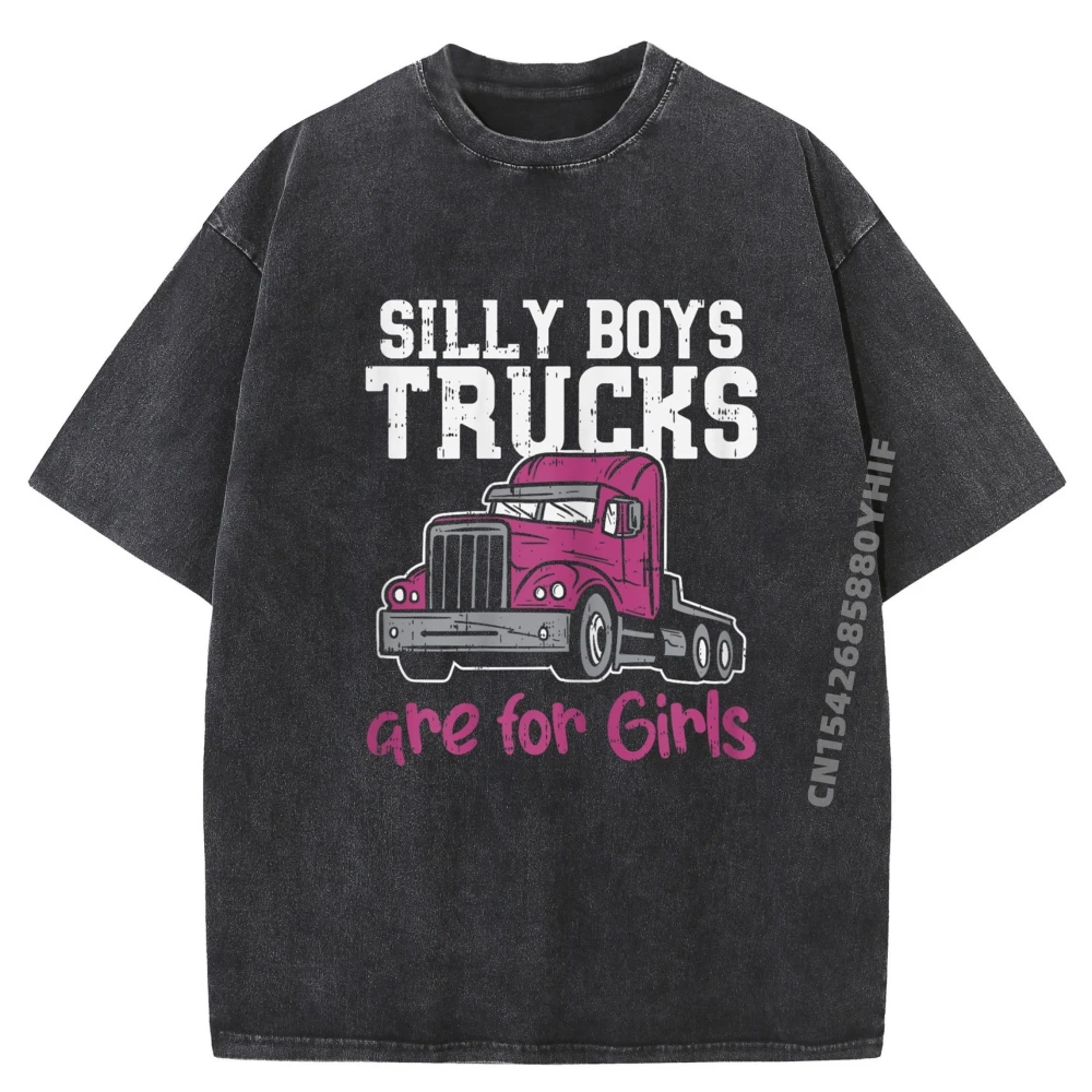 

Мужские топы Silly Trucks Are For Trucker Графические футболки Высокое качество Винтажные потертые новые топы и футболки