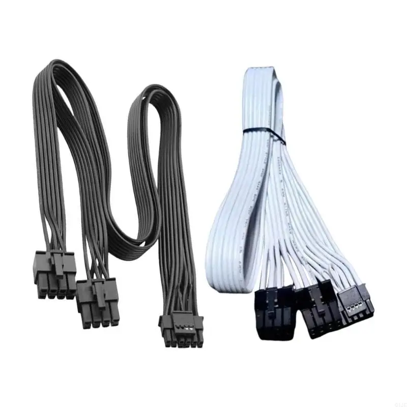 Q1JC 30cm PCIE 5.0 Cable 16AWG 2pin to 16pin 12VHPWR كابل للتكامل