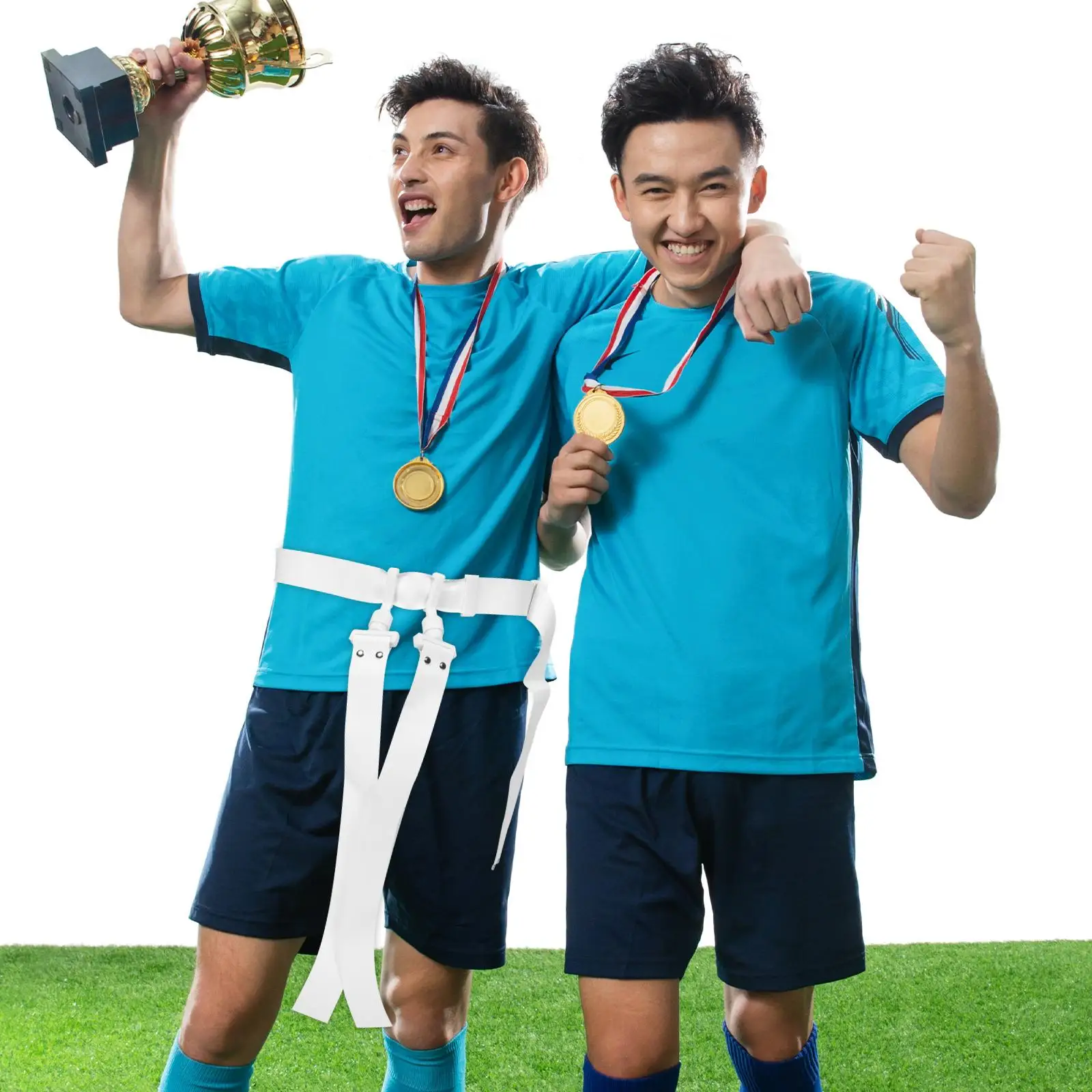 1 قطعة كرة القدم سميكة الخصر أعلام مشبك حزام ل PE إكسسوارات رياضية قابل للتعديل فريق الرياضة الرجبي أحزمة كرة القدم الهواء