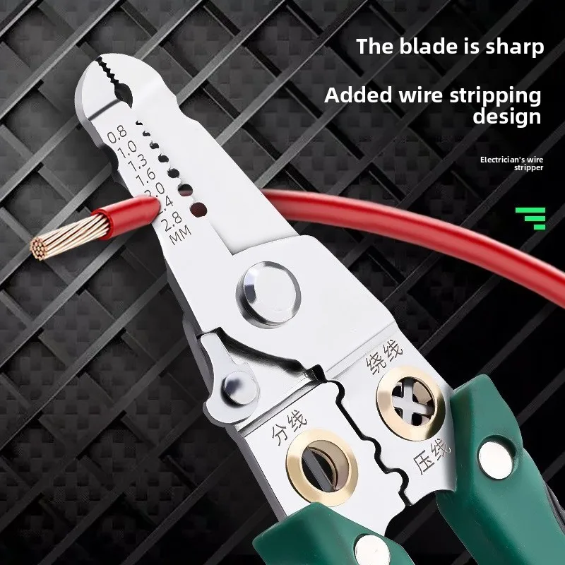 Multifunctional Wire Stripper Pliers Electrician Tool for Stripping Cutting Crimping Splitting Wires