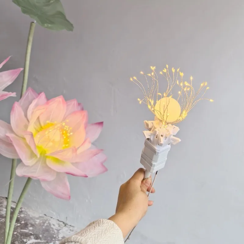 Artificial Flower Automatic Open Close Motor Multifunctional Mechanical Flower Remote Control Wedding Party Stage Decoration