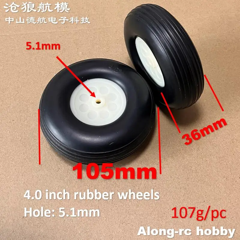 25 à 125mm 1.0 "1.25" 1.5 "2.0" 3 "4.0" 5.0 "roue en caoutchouc pour avion RC modèles de loisirs bricolage modèle d'avion train d'atterrissage pièces de rechange
