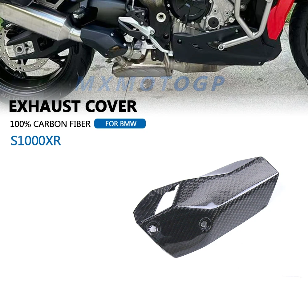 

For BMW S1000XR 2021 2022 2023 100% Carbon Fiber Exhaust Cover Heat Shield Fairing Motorcycle Accessories