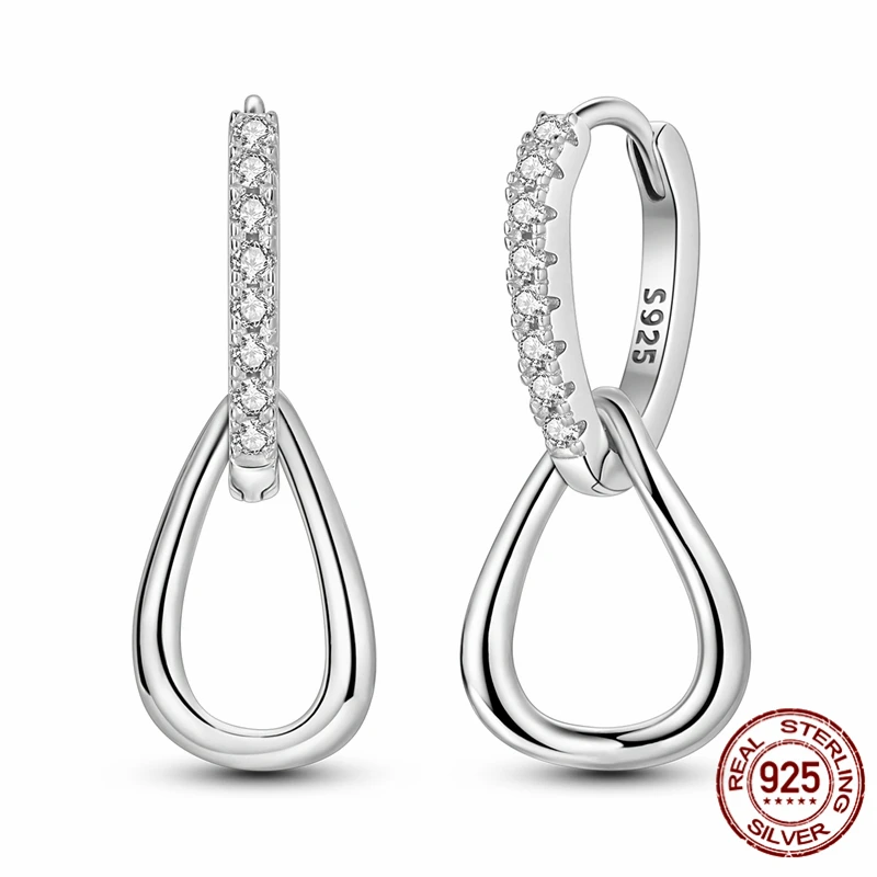 

Hot Selling 925 Sterling Silver Hoop Starlight V-shaped Twist Earrings for Women Pretty Wedding Holiday Jewelry Gifts