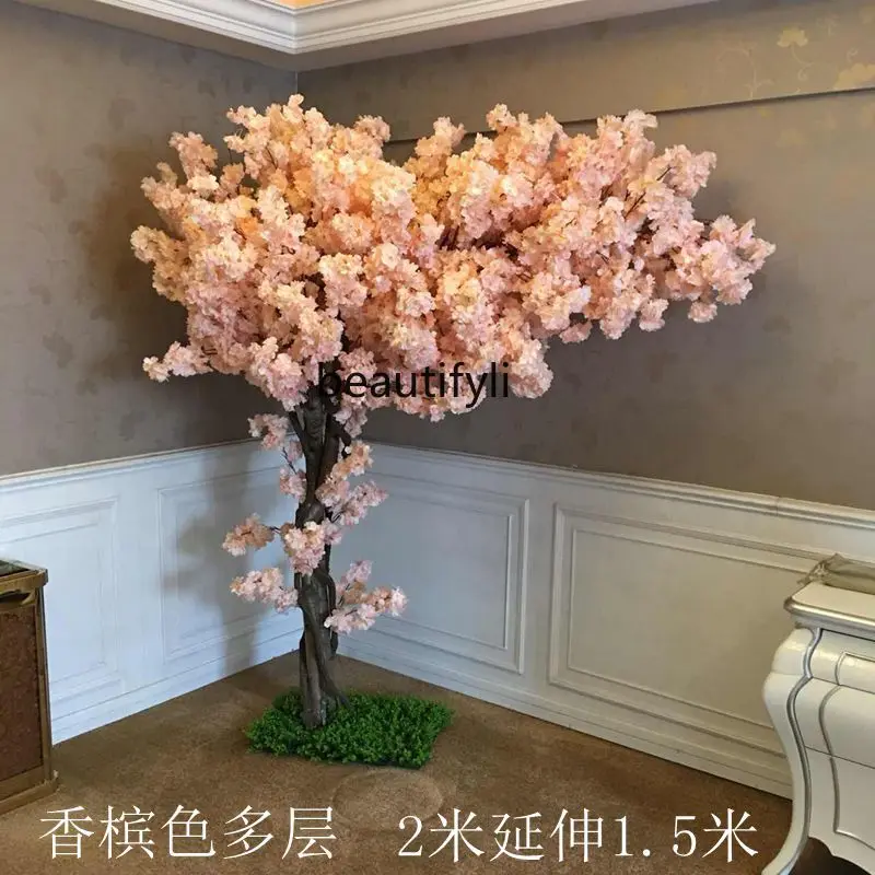 Emulational Peach Tree Large Simulation Wedding Wishing Tree Window Interior Decoration Ornaments