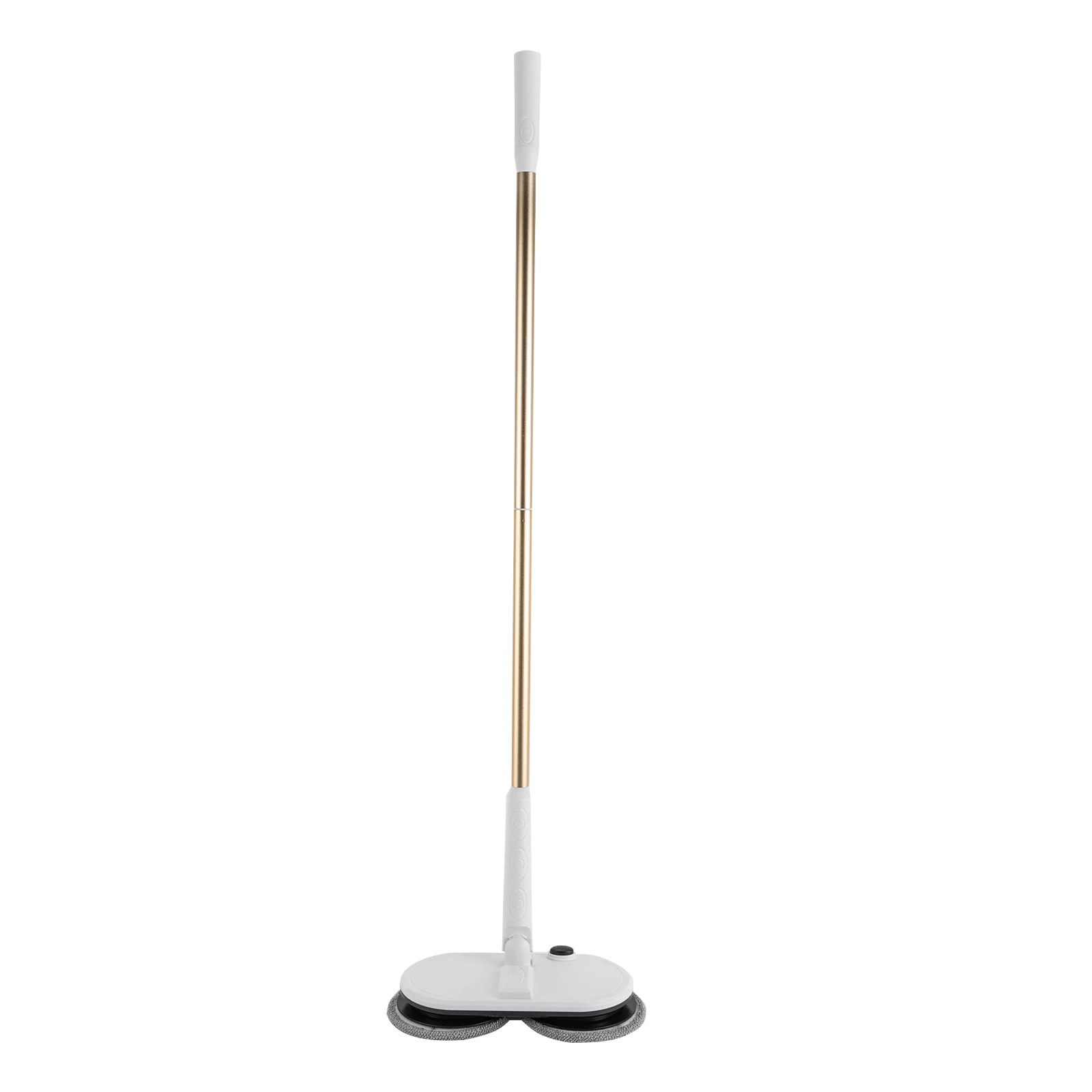 ممسحة كهربائية بيضاء لاسلكية لتنظيف الأرضيات، ممسحة دوارة كهربائية لآلة تنظيف الأرضيات الصلبة، ممسحة كهربائية مع 4 وسادات