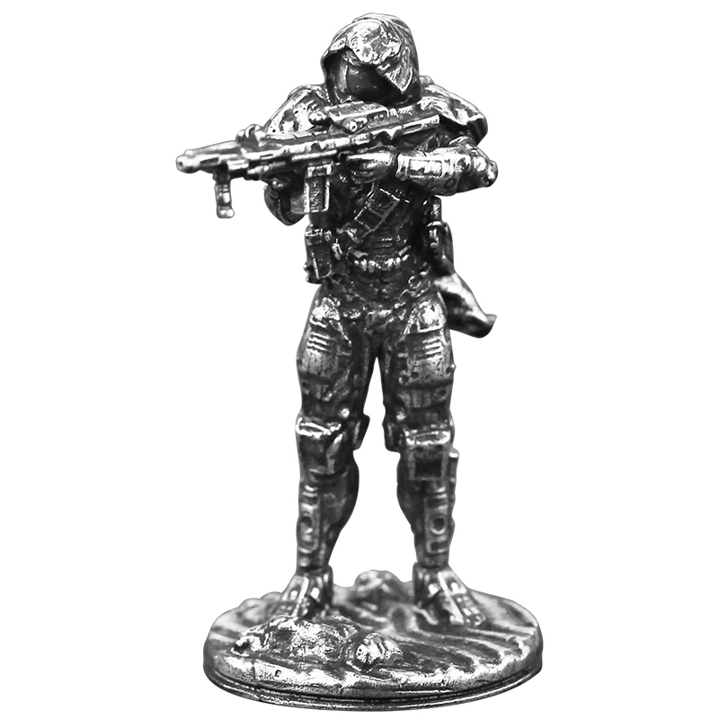 Pièces de jeu de société en métal, chasseurs de l'armée des déchets, soldats, figurines d'action, modèle de bureau, ornement Miniature, accessoires, jouets cadeaux