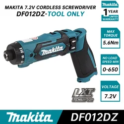 MAKITA DF012DZ 무선 스크루 드라이버, 충전식 자동 다이버 핸드 전기 드릴, 가정용 배치 전동 공구, 마키타용, 7.2V