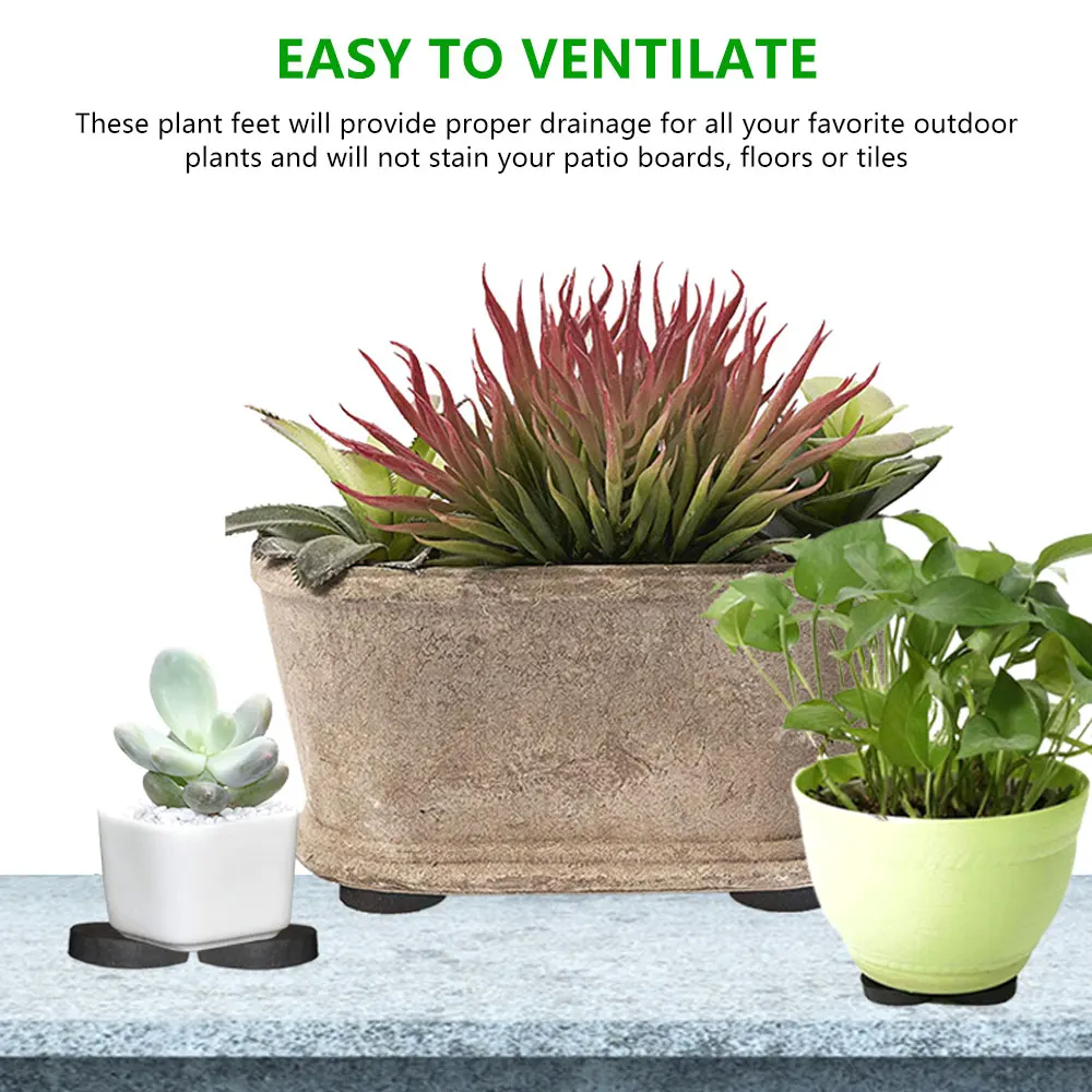 40/80/120Pcs Flower Plant Pot Feet Invisible Flowerpot Riser Self-adhesive Non-slip Pot Base Tray Indoor Outdoor Garden Supplies