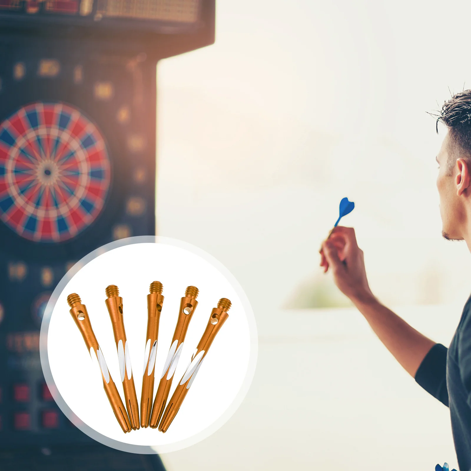 5pcs Aluminium Alloy Shafts Standard Thread Stems For Dart Grip Training Rod Accessories Stems Metal Shaft Game Shaft
