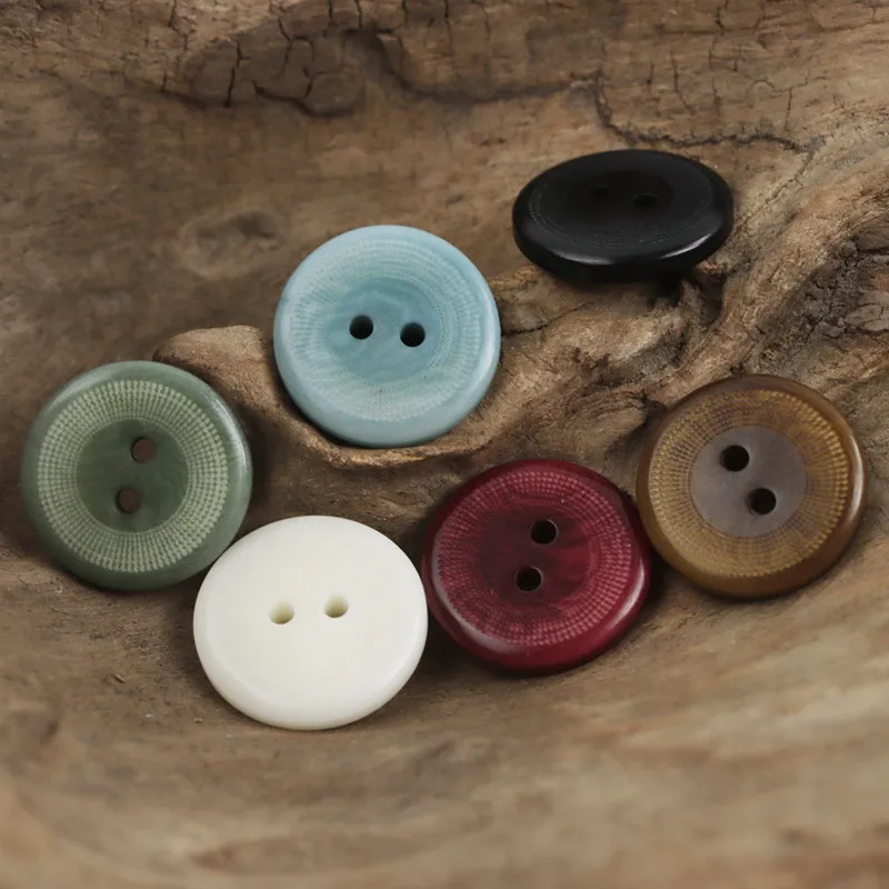 10pcs Natural Nut Buttons Vintage  2-Hole Sew-On Closures for Wool Blazer, Cardigan Cheongsam, Eco-Friendly Craft Supplies