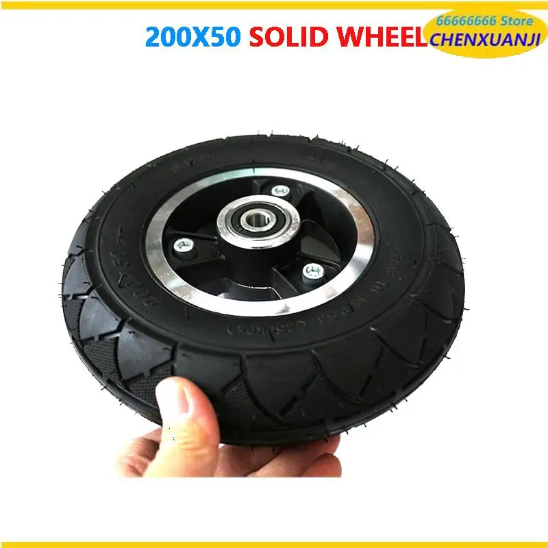 

Perfect 8-inch by 200x50 solid rubber tire accessories designed for electric scooter maintenance and upgrades.
