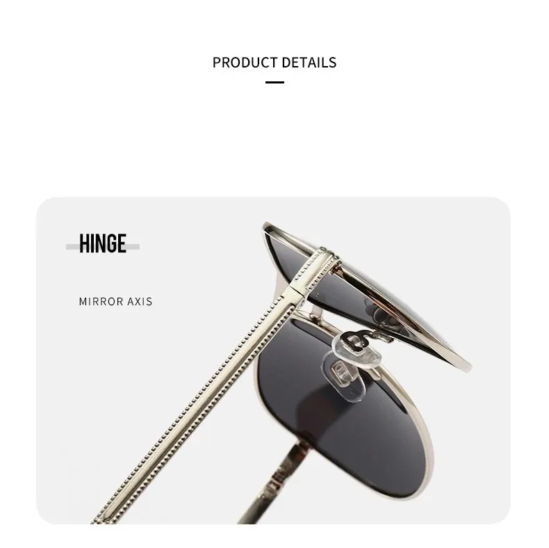 Markendesign Piloten-Polarisierte Sonnenbrille für Herren und Damen – Modetrend für Outdoor, Radfahren, Autofahren – Sonnenbrille, Schutzbrille, Eyewear 2026 – Detail 3