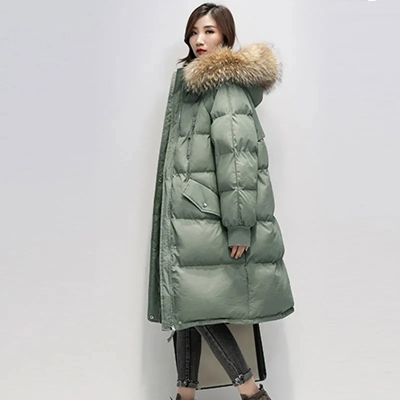 2025 Autumn Winter Thicken Coat Women's Hooded Down Cotton Coat Loose Leisure Femme Parkas Korean Fashion Outerwe