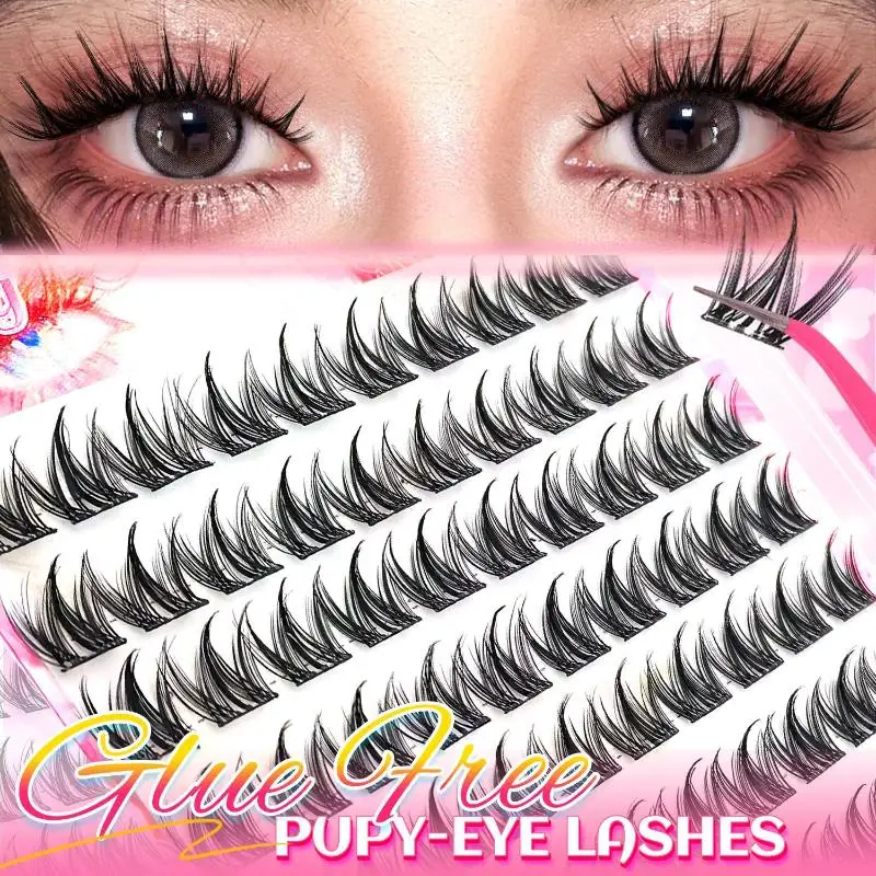 1 Set No Glue Needed C-Curl Self-Adhesive Eyelashes Japanese Korean Beauty Series For Everyday &Special Events Beginner Friendly