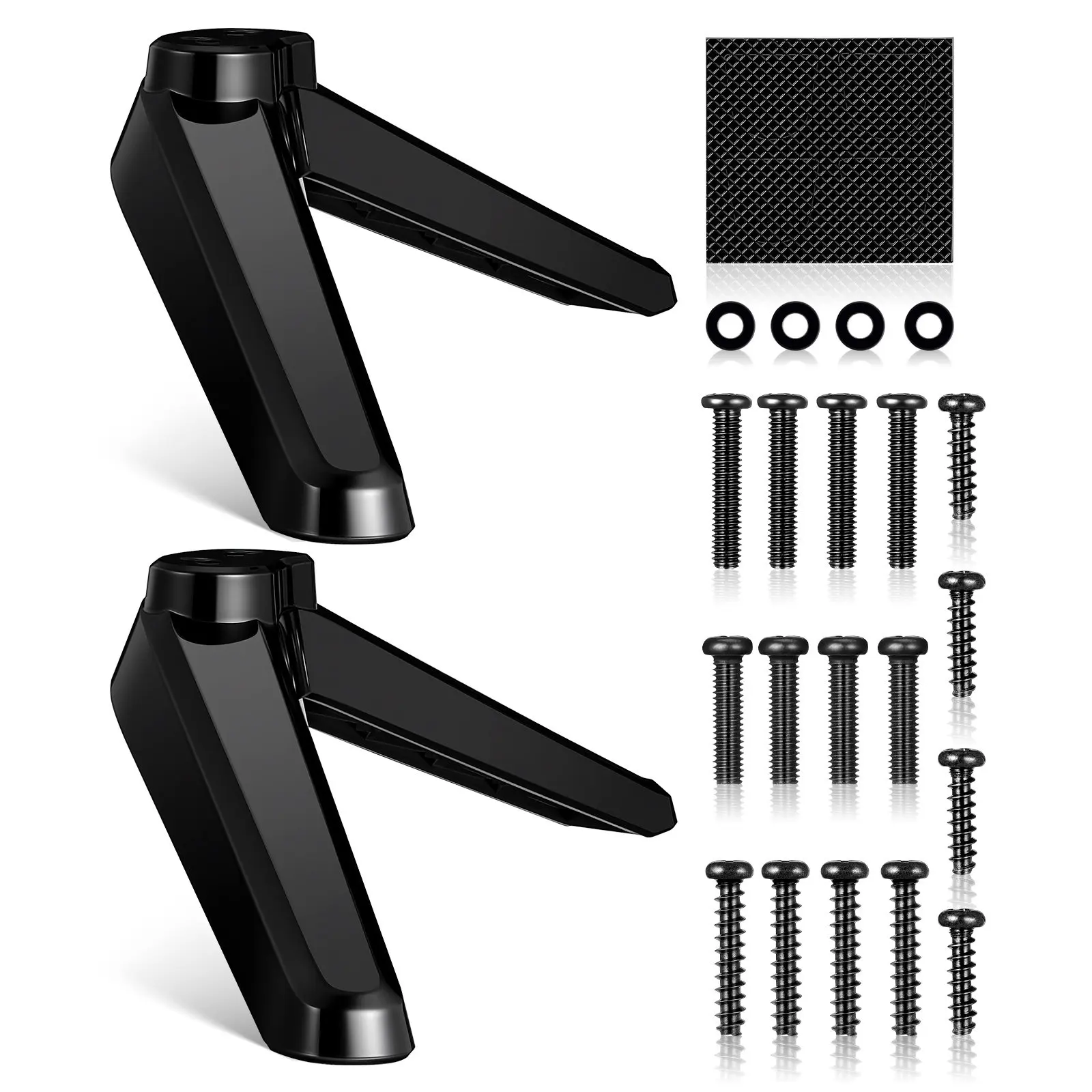 2Pcs Universal Mount Stand Brackets Stable Holder Non-Slip Base Support Plastic Legs for 32-55 Inch Television