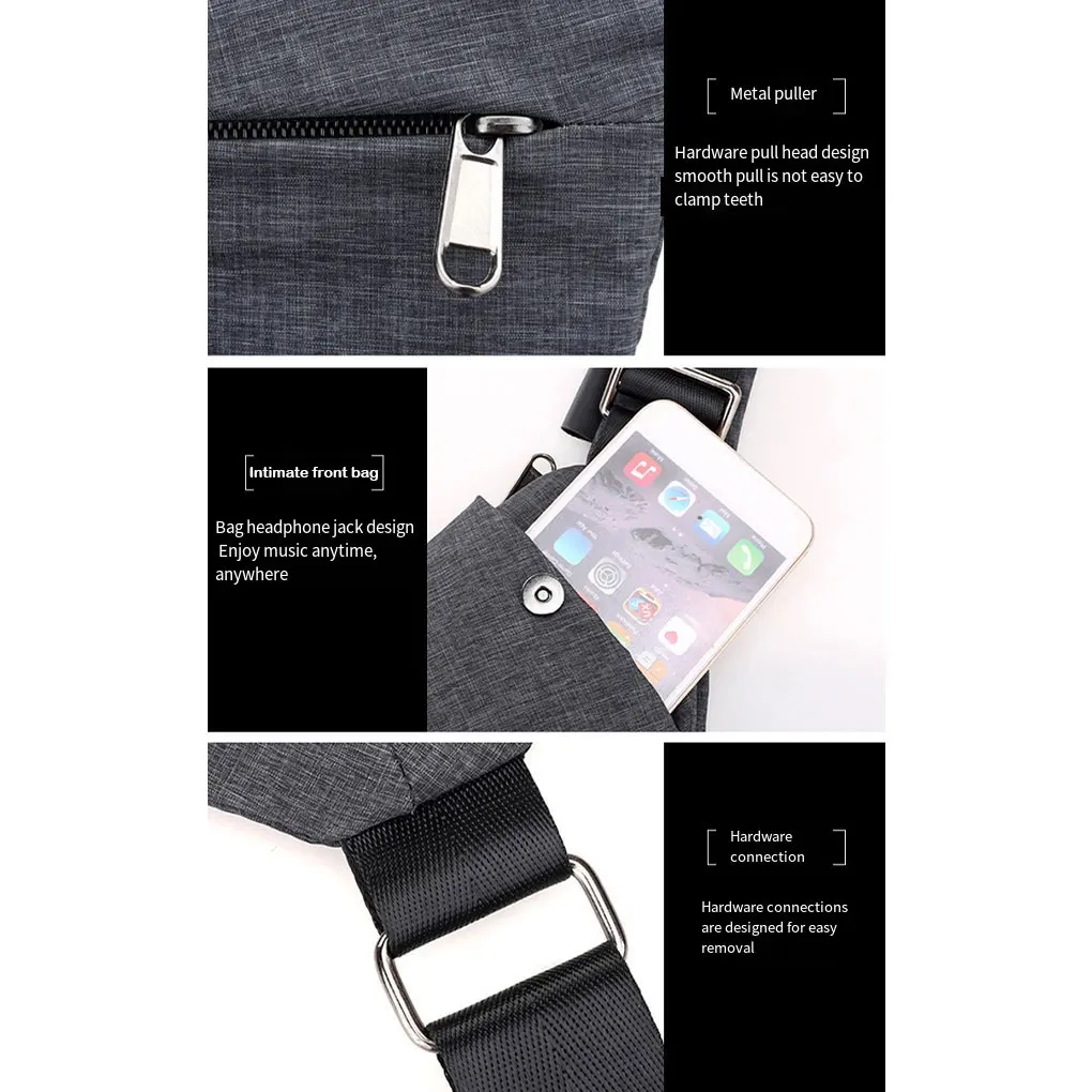 Borsa a tracolla stile casual con comode spalline e borsa alla moda grigia Spalla sinistra