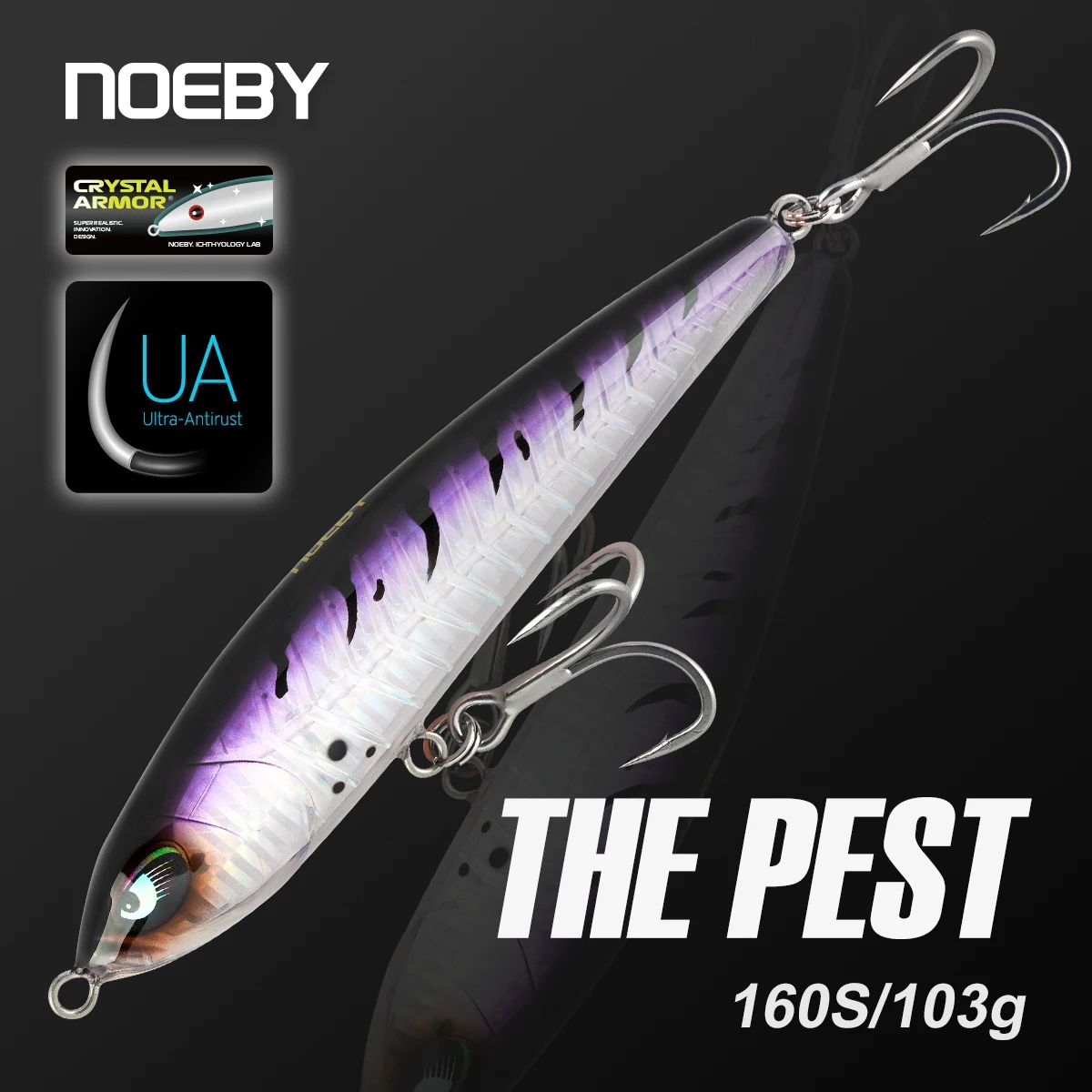 NOEBY The Pest Stickbait 160mm, señuelo hundidor de gran tamaño