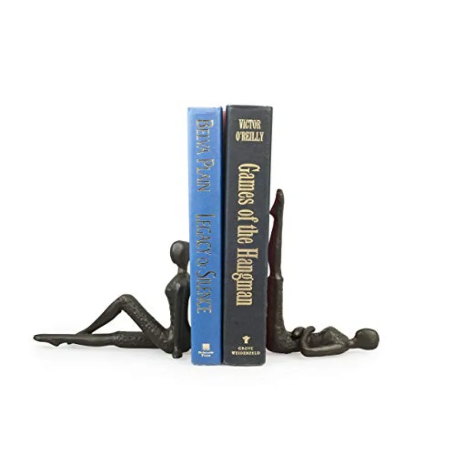 

. ZI11217 Современный набор из 2-х металлических подставок для книг из чугуна с эффектом растяжения, для женщин