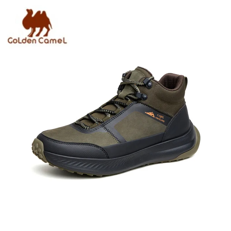 GOLDEN CAMEL Hiking Shoes Waterproof High-top Winter Boots for Men Cushioning Fashion Urban Leather Trekking Shoes for Men 2023