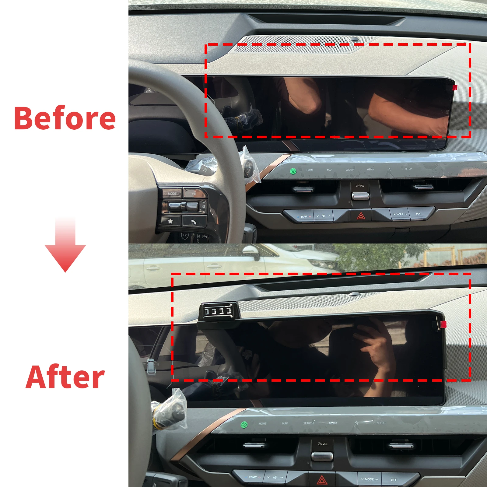 Fit for KIA EV5 2024 2025 2026 Integrated Screen Mount Phone Holder Mount Car Accessories