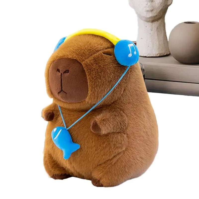 

Stuffed Capybara Cartoon Animal Home Decoration Doll Soft Brown Capybara Stuffed Pillow Plush Toy For Family Friends Adults