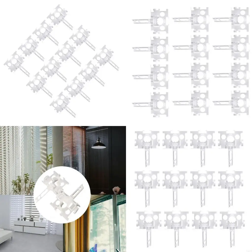 Home Decors 12/60Pieces Vertical Blind Repair Carriers Curtain Replacement Set X3UC
