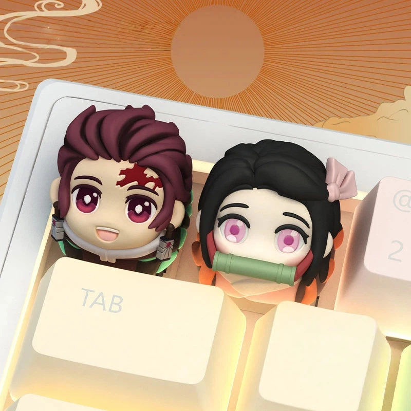 

Creative Keycaps Around The Blade Of Ghost Extinction Stereomechanical Keyboard Keycaps Animation Customization