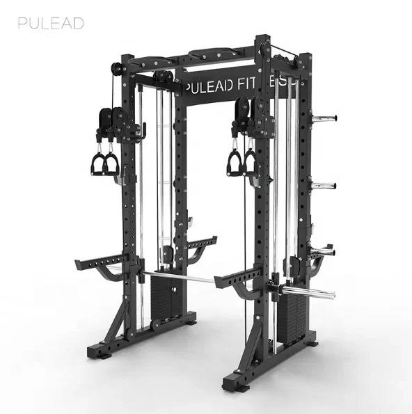 Gym Multi Cable Trainer Adjustable Pulley Rack