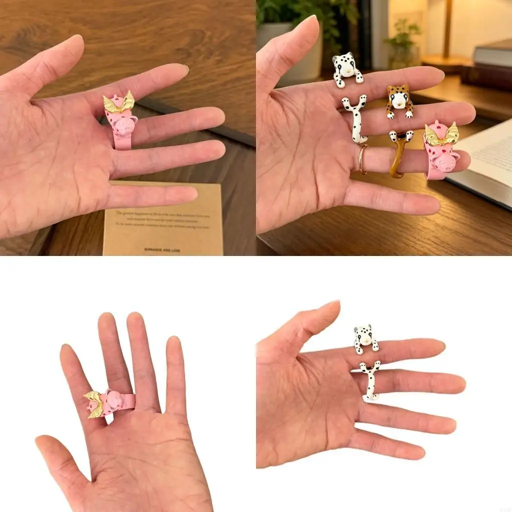 91AF Finger Rings Ceramic Alloy Texture Suitable for Fashion Enthusiasts Present