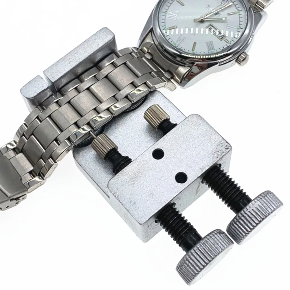 

Dual Head Watch Strap Link Remover Tool Silver Sturdy Rustproof Metal Construction for Easy Band Adjustment and Spring Bar
