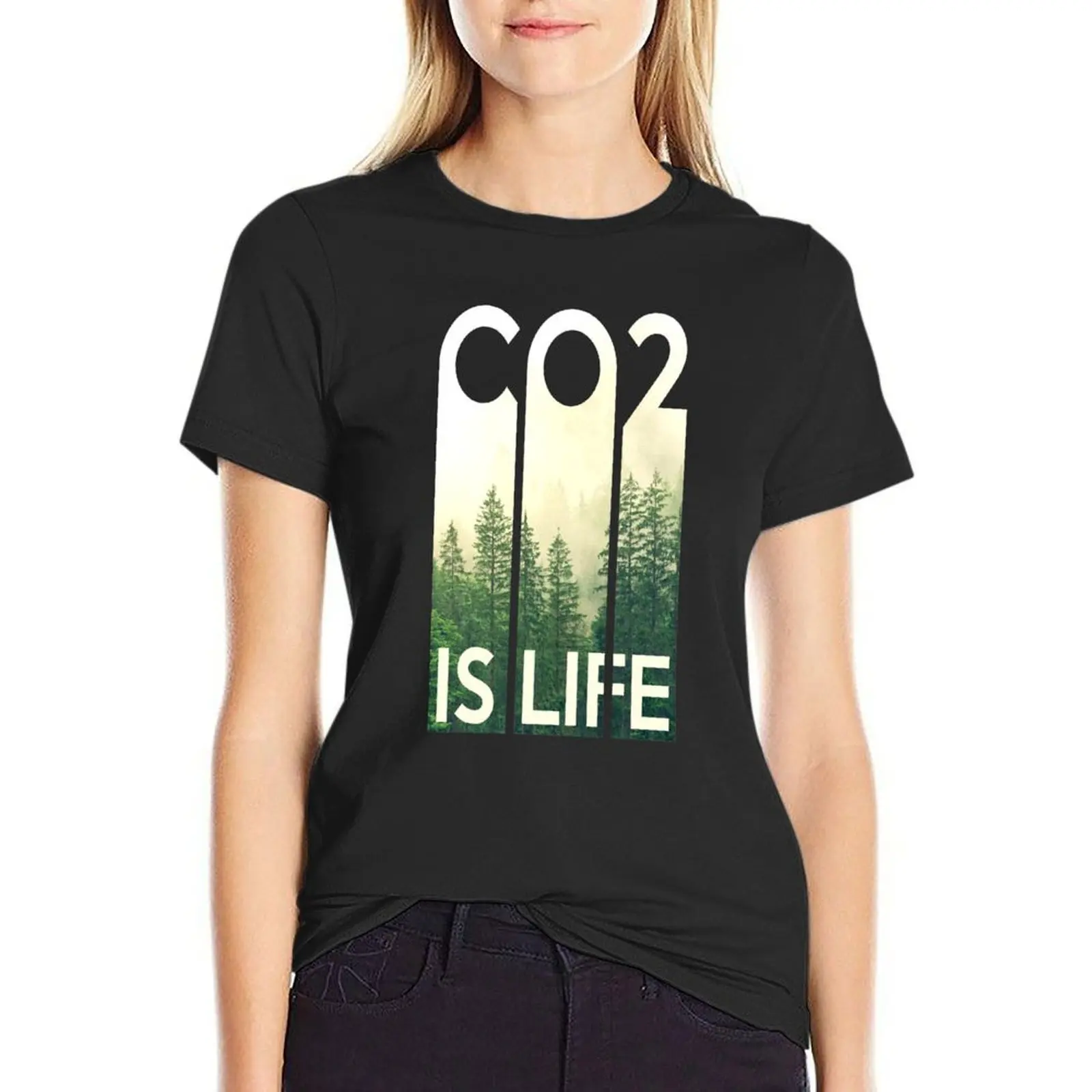 Co2 is life T-Shirt shirts graphic tees Blouse Female clothing tees t shirt dress Women