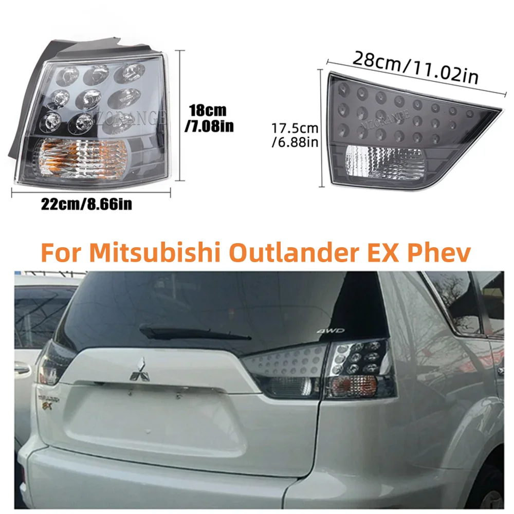 Rear Tail Lights For Mitsubishi Outlander EX Phev 2007 2008 2009 2010 2011 2012 2013 LED Stop Brake Turn Signal Car Accessories