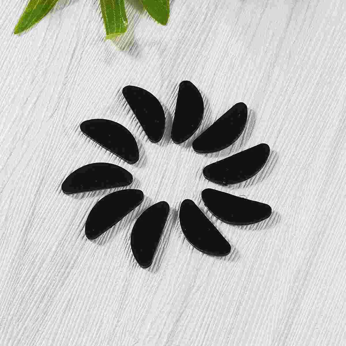 

10 Pcs Self Adhesive Silicone Nose Pads for Eyeglasses Sunglasses Spectacles Black Bridge Anti Non Reusable Fits All Frames