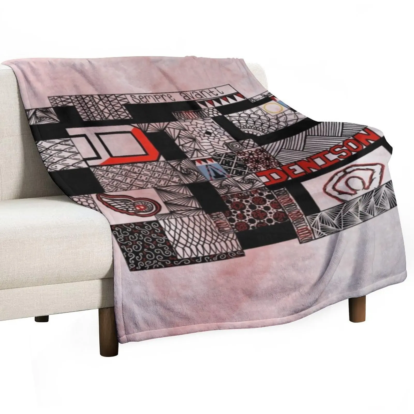 

Denison University Swim & Dive Throw Blanket Retros Beach Luxury Designer Soft Plush Plaid Blankets