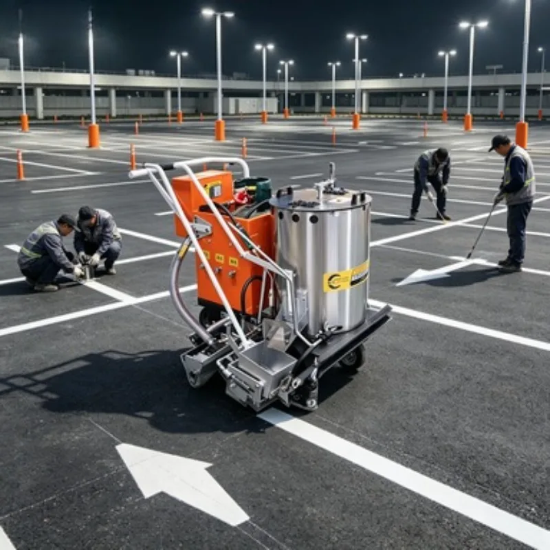 Worldwide Newest Thermoplastic Road Line Marking Painting Machine Fast Heating Hand-push Hot Melt Marking Machine Road Marking