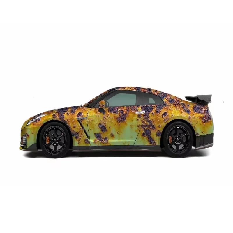 WRAPMASTER 1.52*20m ROhs Certificate Low Tack Rust Car Wrapping Fancy Design Iron Rusty Vinyl Rust Camo Truck Wrapping