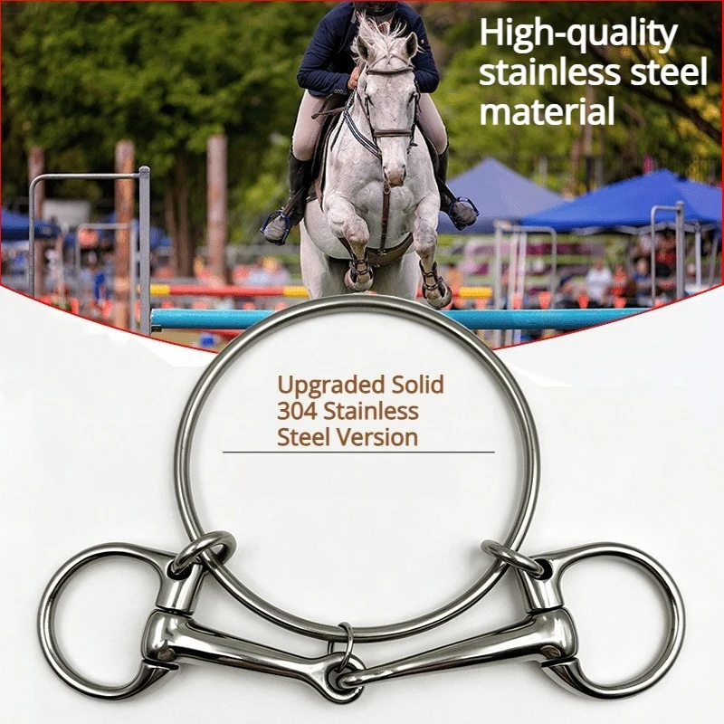 For Race Horses Style Stainless Steel Horse Mouth Bit Equestrian Tack Accessory Fit Horse Bridle & Saddle For Riding Training