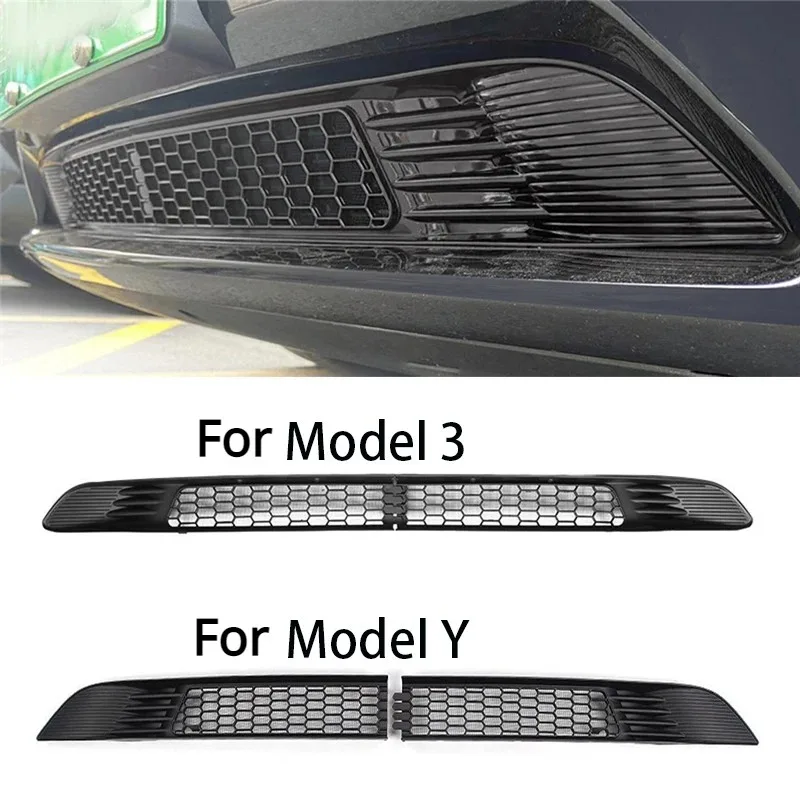 Car Lower Bumper Anti Insect Net Vent Cover  for Tesla Model Y Model 3 2020-2013 Front Grille Mesh Cover Air Inlet Vent Pane